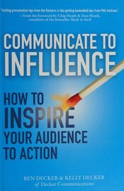 Communicate to Influence cover